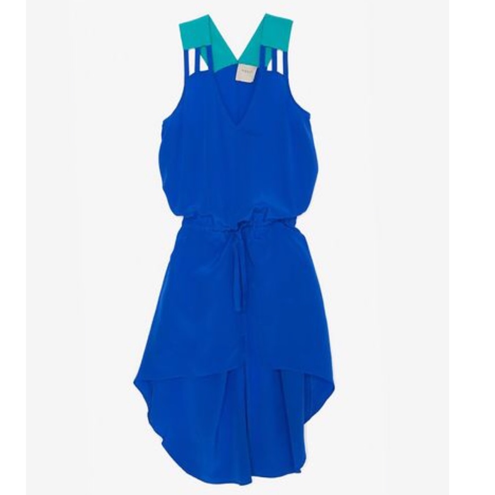Michelle Mason 100% Silk High Low Dress